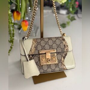 Gucci Beige and Brown Shoulder Bag